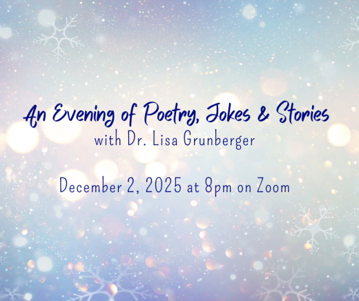 An Evening of Poetry, Jokes and Stories with Dr. Lisa Grunberger