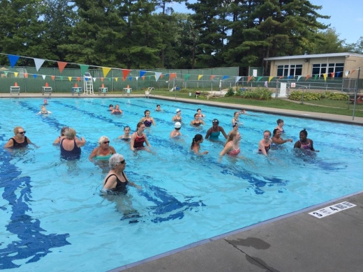 group exercise class in pool