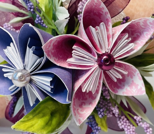 Making Kusudama Flowers for Sukkot